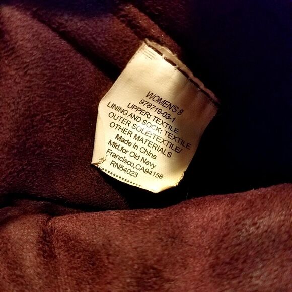 Old Navy Womens 978719-03-1 Size 8 Wine Red Textile Block Heeled Ankle Boot Boot - Picture 9 of 9